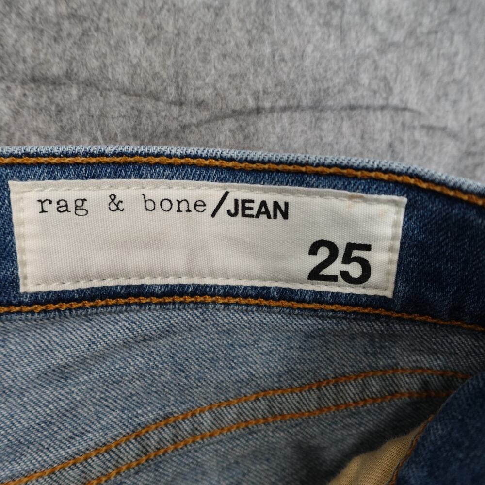 Rag and Bone Jeans Women 25 Dre Rove Wash Skinny Raw Hem Denim 29" - Picture 7 of 10
